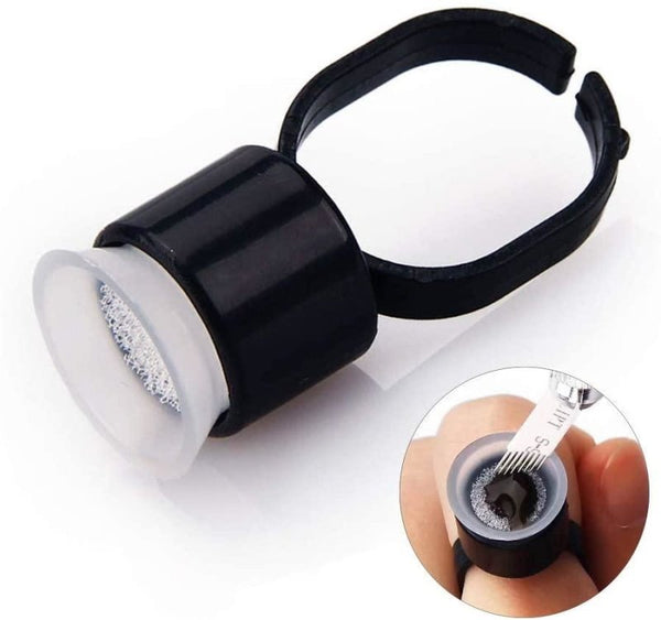 Sterile Pigment Sponge Ring Cups - Black - HYVE Beauty