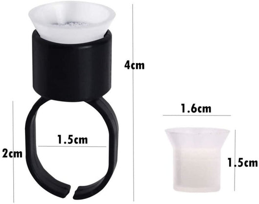 Sterile Pigment Sponge Ring Cups - Black - HYVE Beauty